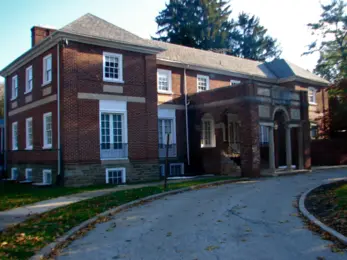 A brick civic building in Cheltenham Township.
