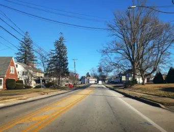 A local street view in Franconia Township.